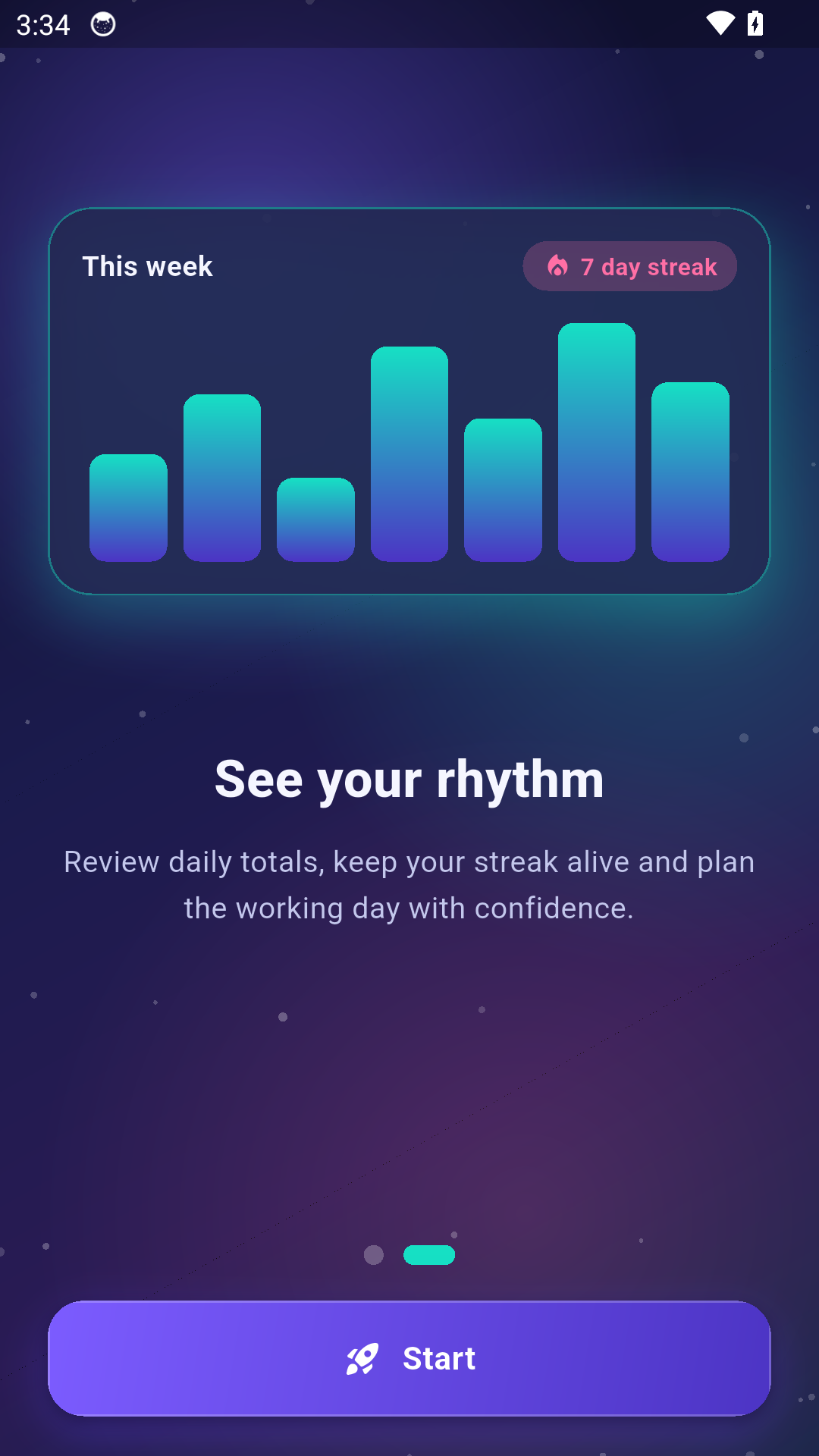 Counter Clarity rhythm screen